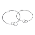 Miniatyrbillede 1 af 5: Parforholdshalskæder og -armbånd i massivt sterling sølv Mobius Evighed