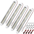 Pikkukuva 1 / 5: 4 pakkausta (valkoinen) 12V LED-pakettiautojen sisävalosarjoja 120 LED-nauhaa Li