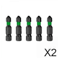 Pikkukuva 2 / 5: 2x5 Osainen Iskuruuvinväänninteräkärkisarja Kannettava Poranterä Iskukärki DIY-projekteihin 25mm