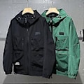 Miniatyrbillede 2 af 4: Plus Size 5XL-12XL Oversize Jakker til Mænd Mode Flere Lommer Herre Trenchcoat Langærmet Overtøj (12XL grøn)