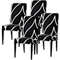 Miniatyrbild 1 av 5: Set om 4 matstolsöverdrag stretch universal stolsöverdrag