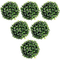 Miniatyrbilde 1 av 4: 6 stk Simulert Graskule Plast Graskule Kunstig Blomsteroppsats Ornament Falsk Plantekule for Hjem Hage Bryllup 10cm