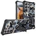 Miniatyrbillede 1 af 5: Camouflage Armor Case til Samsung Galaxy S23 Ultra 5G (Lyseblå)