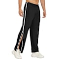 Miniatyrbilde 1 av 5: Herre Sweatpants med Midje, Elastisk Livvidde, Lommer, Fargesammenføyning, Vid Ben, Sideglidelås, Rivbare Basketballerbukser (XL Svart)