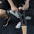 Miniatyrbillede 3 af 5: Knæbandage, Knæstøtte med Patella Gel Pad & Sidestabilisatorer, Knæstøttebandage (L kode Rød)