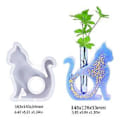 Miniatyrbillede 4 af 5: Hydroponisk Blomstervase Form Silikone Håndværksforme Dyreform Ornament Form Silikone Reagensglas Form Silikone Tekstur (To katte elsker 3)