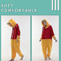 Miniatyrbillede 2 af 3: Snug Fit Unisex Voksen Onesie Pyjamas Dyr Enkeltdel Halloween Kostume Nattøj-r (4-5t Winnie the pooh)