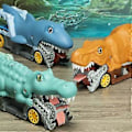 Miniatyrbillede 2 af 5: Dinosaur-Krokodille-Haj Lastbil med Lys og Brøl Lyde Dinosaur Legetøj (Krokodille. -10 biler)