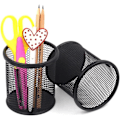 Miniatyrbillede 3 af 5: 5 stk. runde penneholdere, metalnet penneholder, net pennepot, M