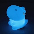 Miniatyrbillede 3 af 5: Dinosaurformet Silikone Natlampe USB Opladning LED Sovelampe 7 Farver Touch Lys