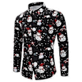 Pikkukuva 2 / 3: Miesten pitkähihainen hauska joulupaita (2XL Musta Lumimies)