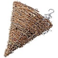 Miniatyrbild 3 av 3: Rattan Korg Konformad Design Blomkorg Hängande Blomkruka Växtkorg Förvaringsbehållare för Hemmet (S Träfärg)