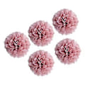Miniatyrbillede 1 af 5: 5 stk. Hængbare papirblomsterkugler Trækblomst ornament til DIY papir bryllupper fødselsdage (Rose Gold)