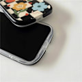 Miniatyrbilde 3 av 5: Mobildeksel for iPhone 13 Pro Max med søte blomster, håndleddsreim og stativ