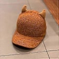 Miniatyrbild 4 av 5: Fashionabla Söta Horn Basebollkeps Stickad Basebollkeps Vilda Utomhussporter i Kallt Väder Utomhusaktiviteter Skidåkning Vandring Khaki(Khaki)