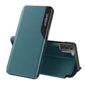 Läderfodral med magnetisk sidodiss för Samsung Galaxy S21 5G (Grön)