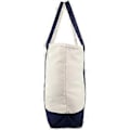 Miniatyrbillede 3 af 5: 55,88 cm robust bomuldsstof-totebag (med lynlås), marineblå, sort
