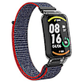 Pikkukuva 3 / 5: PC-kotelo + Nylon-lenkkiremmi Xiaomi Mi Band 7 Pro:lle (Vaaleanpunainen)