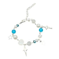 Miniatyrbillede 1 af 5: Søde Cool Stjerne Hjerte Charm Armbånd Blomster Perlearmbånd Justerbart Armbånd Armring Smykker Mode Tilbehør Blå (Blå)