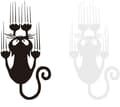 Morsomme og søte klistremerker for biler med svart-hvite katter, tilpassbare