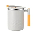 Miniatyrbilde 1 av 5: Kaffekopp med Håndtak Drikkekopp 400 ml Vannflaske Praktisk Rustfritt Stål Isolert Kopp Termokopp for Lounge Piknik (Lysegrå)