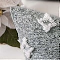 Miniatyrbilde 3 av 5: Sett med 2 dekorative putetrekk Rhombic Jacquard Putetrekk Myk Rektangulær Putetrekk, 12x20 tommer, Lysegrå