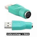 Pikkukuva 3 / 3: USB 2.0 Uros PS2 PS/2 Naaras Adapteri Muunnin PC Hiirelle Näppäimistölle ( )
