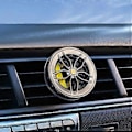 Miniatyrbild 3 av 5: Snygg Hjulformad Luftventil Rotationsbar Aromaterapi Bil Luftfräschare (Färgglad Gul)