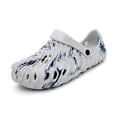 Miniatyrbillede 1 af 5: Krokodillesko til voksne, Strand slippers, Sommer slippers til voksne par, Krokodillesko til mænd og kvinder (41 grå)
