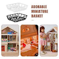 Miniatyrbild 3 av 3: 2 st Dockskåp Mini Korgar Dockhus Förvaringskorgar Miniatyr Förvaringskorgar Dockskåpstillbehör