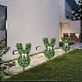 Miniatyrbillede 4 af 5: Kunstig Kanin Topiary Plante 55cm Grøn Påske Kanin Topiary Træ Falske Buskplanter med Jordspyd til Hjemmehave Plæne Påskepynt