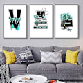Miniatyrbillede 2 af 5: Wekity Kvinde Kærlighed 1 Væghængt Canvas Print Poster, Enkel Mode Akvarel Kunstmaleri Dekoration til Hjemmet Stue Soveværelse Kontor og Børneværelse