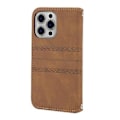 Miniatyrbilde 3 av 5: Embosset lærveske for iPhone 15 Pro Max (Brun)