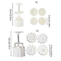 Miniatyrbillede 2 af 2: Søde blomsterformede DIY kageforme Månekageform Håndtryksværktøj Plastmateriale Bageudstyr (150G)