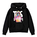 Miniatyrbillede 1 af 2: Taylor Swift 1989 Printede Hættetrøjer Børn Piger Langærmet Pullover Hættetrøje Sweatshirt Hættetrøje Jumper Toppe Fans Swiftie Gave -NMAOV(9-10 År Sort)