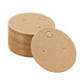 Pikkukuva 4 / 5: 100 kpl/setti Korvakorukortin pidikkeitä Paksu Kova DIY Askartelu Pyöreä Tyhjä Ruskea Voimapaperi Korvakorujen Esittelylaput (Ruskea)