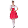 Pikkukuva 2 / 5: Naisten Oktoberfest-asu Saksalainen Dirndl-mekko Baijerilainen Karnevaalijuhla-asu (M Punainen)
