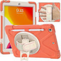 Miniatyrbilde 1 av 5: Etui for iPad 10,2 tommer med roterende stativ, støtsikker, kamerabeskyttelse