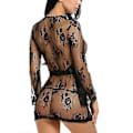 Miniatyrbild 4 av 5: Sexig spetsunderkläder för damer Nattkläder Sovkläder Stringtrosa Babydoll Underklädesset (4XL Svart)