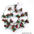 Miniatyrbilde 2 av 5: Julelys med pynt, 20 LED julekrans