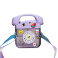 Miniatyrbilde 1 av 5: Barne Telefonformet Drikkekopp med Stropp, Flerbruks Fallbestandig Vannkopp for Utendørs Innendørs (Lilla)