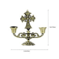 Miniatyrbild 2 av 4: Ljusstake Dubbla Huvuden Zinklegering Ljusstaks Ornament Bordsdekoration
