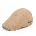 Miniatyrbillede 1 af 4: Khaki farvet, justerbar retro baret, åndbar flad hat til mænd, s