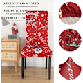 Miniatyrbild 4 av 5: Julstolsöverdrag Stretch Matstolsset, Universal Tvättbar