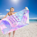 Miniatyrbillede 5 af 5: 1 stk. Mikrofiber Strandhåndklæde, 70x150cm, Havfrue, Polyester, Piger,