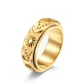 Miniatyrbild 1 av 4: Titanium Rostfritt Fidget Ring 8mm Måne Stjärna Sol Spinner Ringar Si