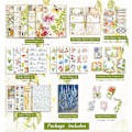 Miniatyrbild 2 av 5: Växt Scrapbooking Kit, Junk Journal Kit med Washi Tape, Stickers, A6 Notebook, Botanisk Bullet Jo