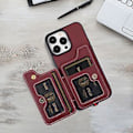 Miniatyrbilde 5 av 5: ABE Litchi Tekstur Kortveske PU-etui for iPhone 14 (Lilla)