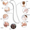 Miniatyrbillede 4 af 5: Gua Sha-værktøj i rustfrit stål, skrabebord S-formet skraber, muskelafslappende ( )