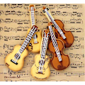 Miniatyrbillede 3 af 5: Guitarformet kageudstikker, 9,1 * 4,2 cm julekage